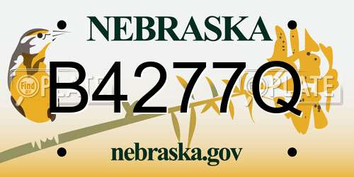 B4277Q Nebraska License Plate