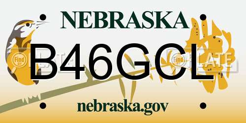 B46GCL Nebraska License Plate