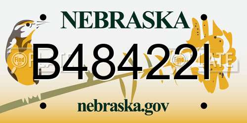 B48422I Nebraska License Plate