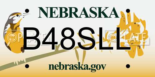 B48SLL Nebraska License Plate