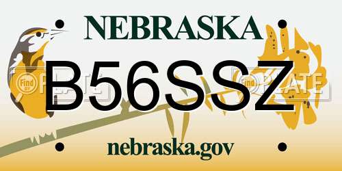 B56SSZ Nebraska License Plate