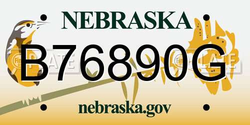 B76890G Nebraska License Plate