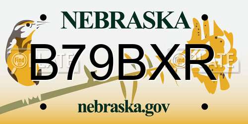 B79BXR Nebraska License Plate