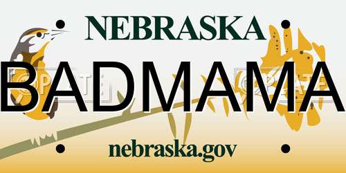 BADMAMA Nebraska License Plate