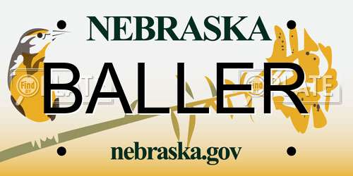 BALLER Nebraska License Plate
