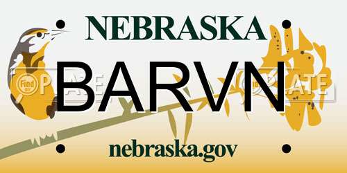 BARVN Nebraska License Plate