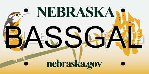 BASSGAL Nebraska License Plate