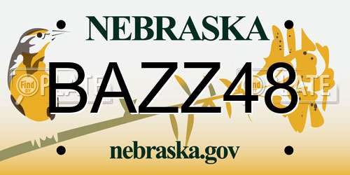 BAZZ48 Nebraska License Plate