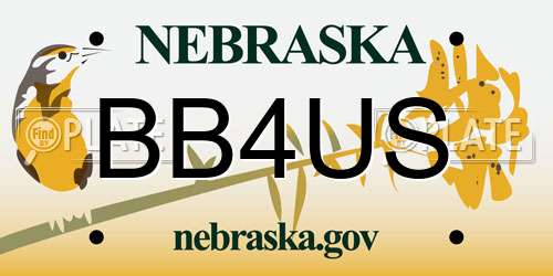 BB4US Nebraska License Plate