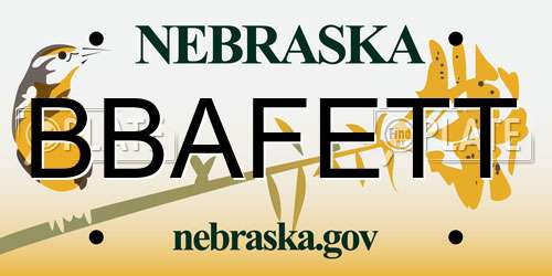 BBAFETT Nebraska License Plate