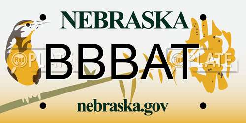 BBBAT Nebraska License Plate
