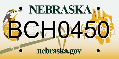 BCH0450 Nebraska License Plate