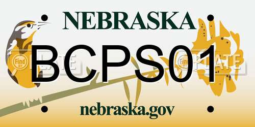 BCPS01 Nebraska License Plate