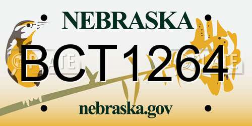 BCT1264 Nebraska License Plate