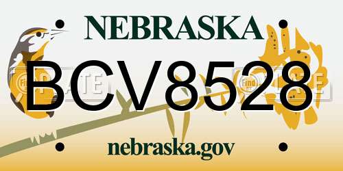 BCV8528 Nebraska License Plate