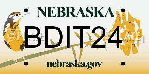 BDIT24 Nebraska License Plate