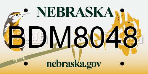 BDM8048 Nebraska License Plate