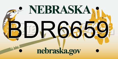 BDR6659 Nebraska License Plate