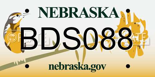 BDS088 Nebraska License Plate