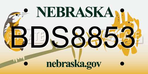 BDS8853 Nebraska License Plate
