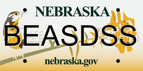 BEASDSS Nebraska License Plate
