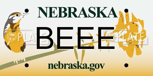 BEEE Nebraska License Plate