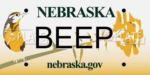 BEEP Nebraska License Plate