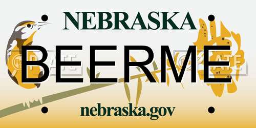 BEERME Nebraska License Plate