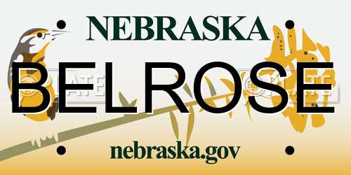 BELROSE Nebraska License Plate