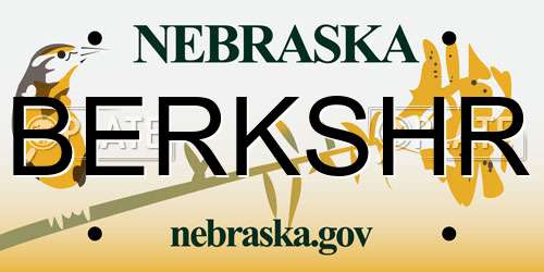BERKSHR Nebraska License Plate