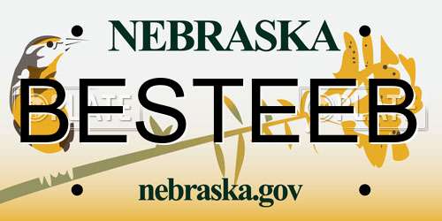 BESTEEB Nebraska License Plate