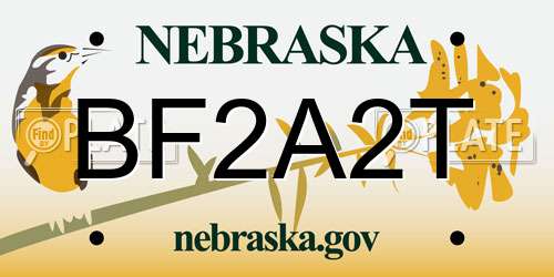 BF2A2T Nebraska License Plate