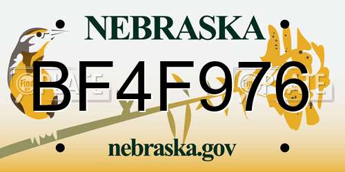 BF4F976 Nebraska License Plate