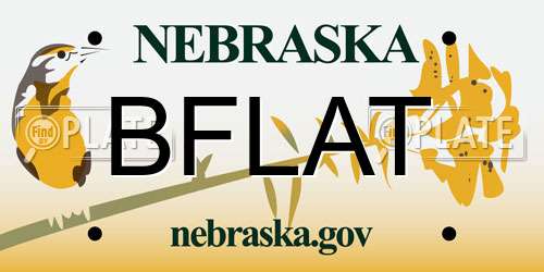 BFLAT Nebraska License Plate