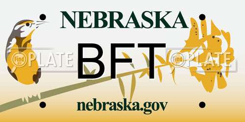 BFT Nebraska License Plate