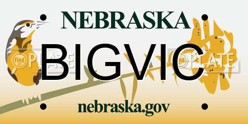 BIGVIC Nebraska License Plate