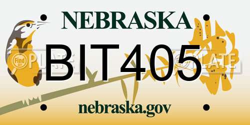 BIT405 Nebraska License Plate
