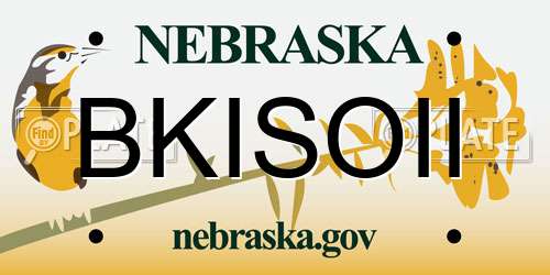 BKISOII Nebraska License Plate