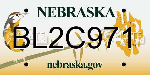 BL2C971 Nebraska License Plate