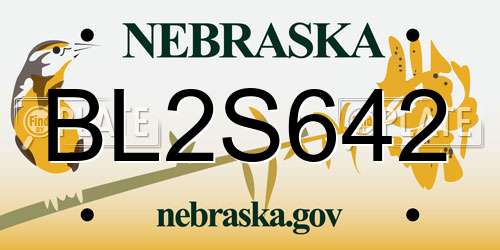 BL2S642 Nebraska License Plate