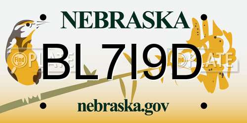 BL7I9D Nebraska License Plate