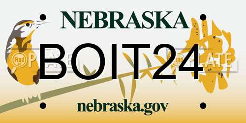 BOIT24 Nebraska License Plate