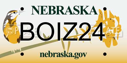 BOIZ24 Nebraska License Plate