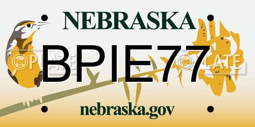 BPIE77 Nebraska License Plate