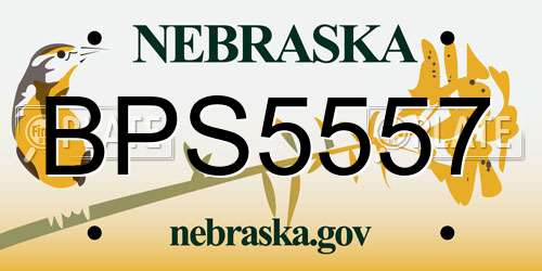 BPS5557 Nebraska License Plate