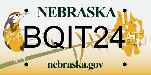 BQIT24 Nebraska License Plate