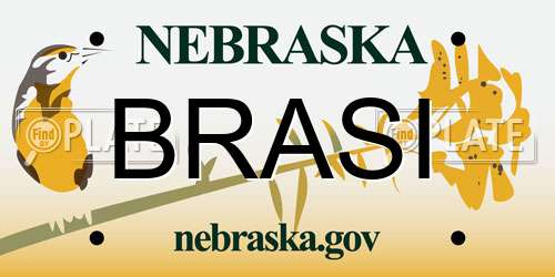 BRASI Nebraska License Plate