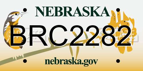 BRC2282 Nebraska License Plate