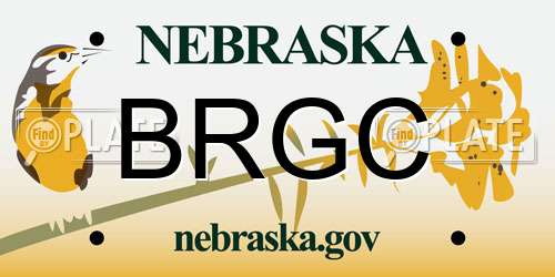 BRGC Nebraska License Plate
