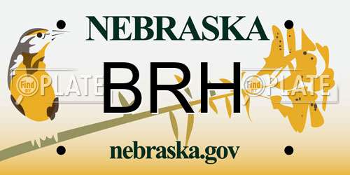 BRH Nebraska License Plate